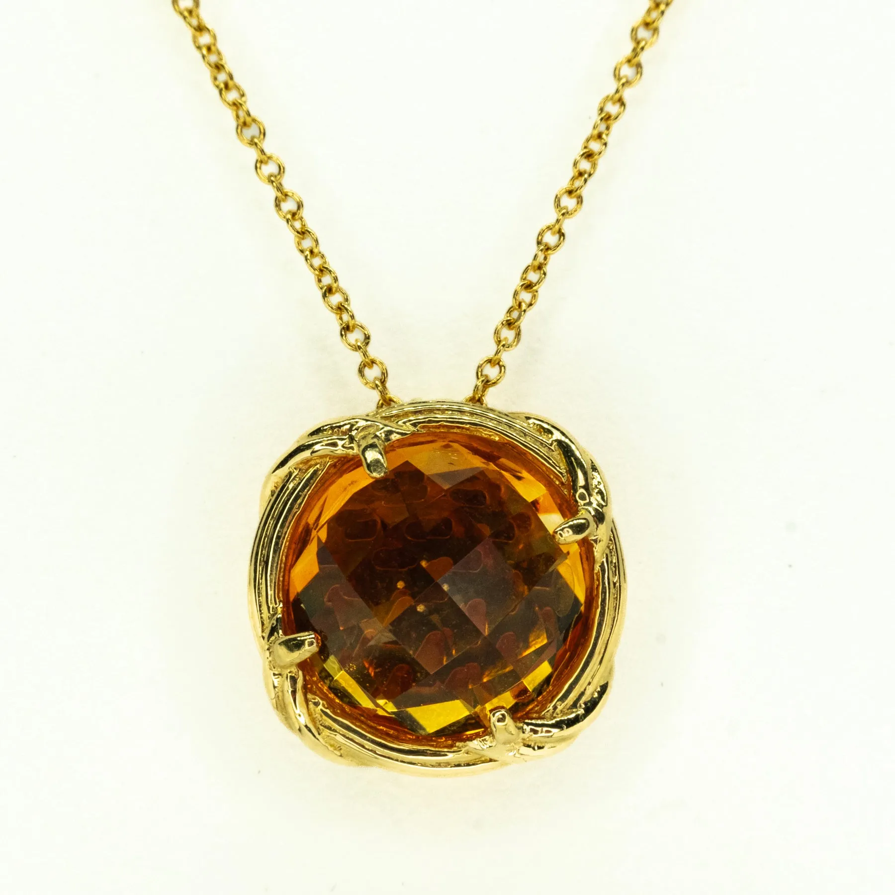 10.20ctw Peter Thomas Roth Citrine Gemstone Pendant and 18" Chain in 18K Yellow Gold