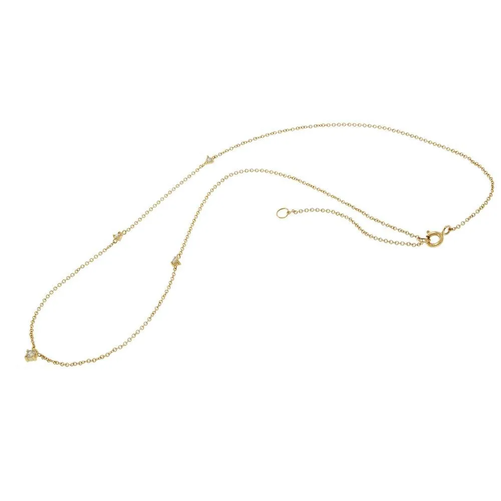 14KT Yellow Gold Diamond Necklace