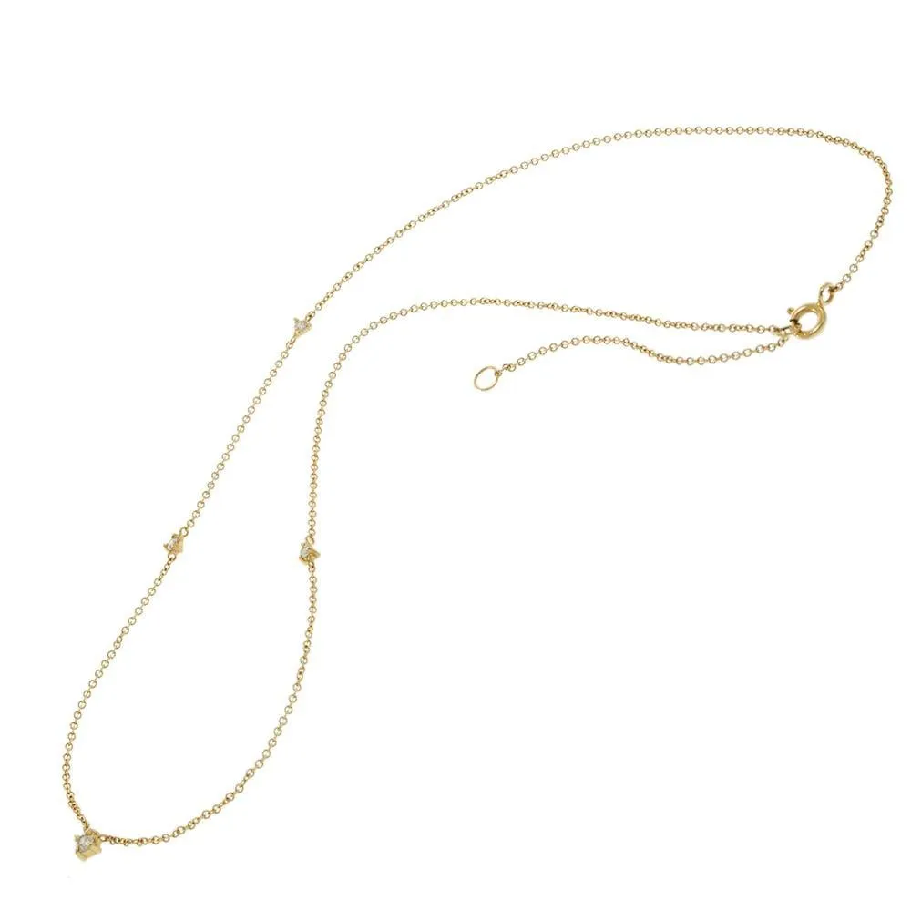 14KT Yellow Gold Diamond Necklace