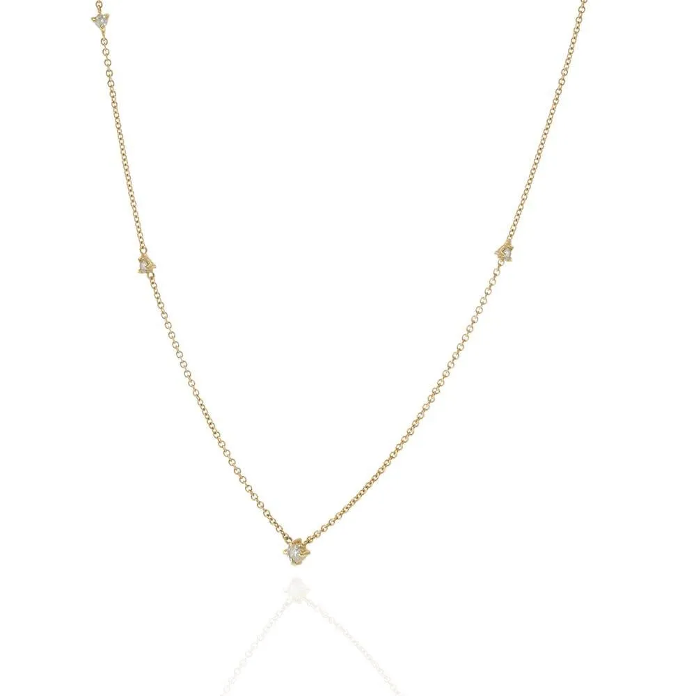 14KT Yellow Gold Diamond Necklace
