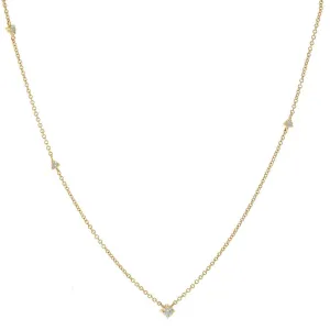 14KT Yellow Gold Diamond Necklace