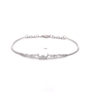 .39 Flexible Diamond Cuff Bracelet in 14k White Gold