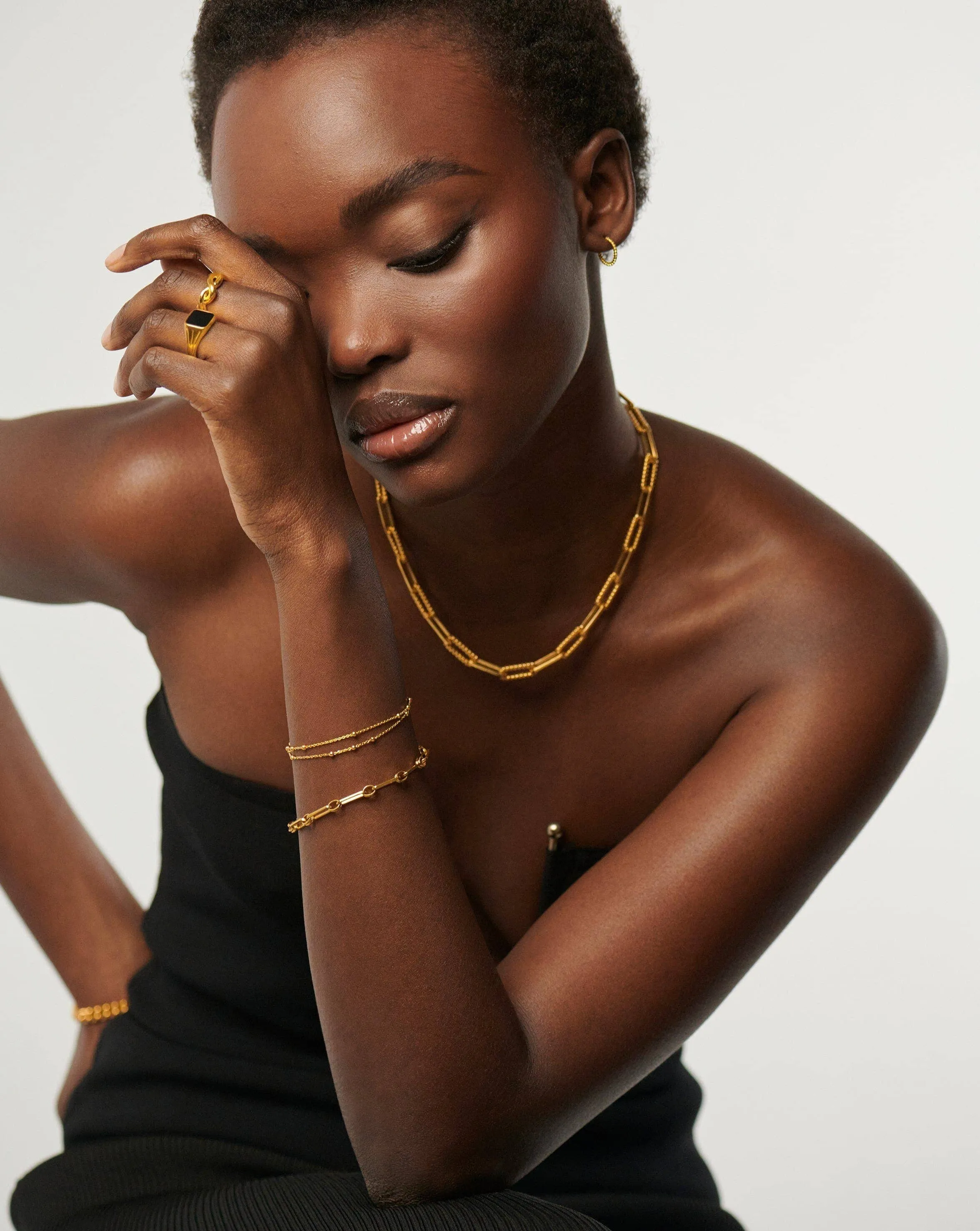 Aegis Double Chain Bracelet Set | 18k Gold Vermeil