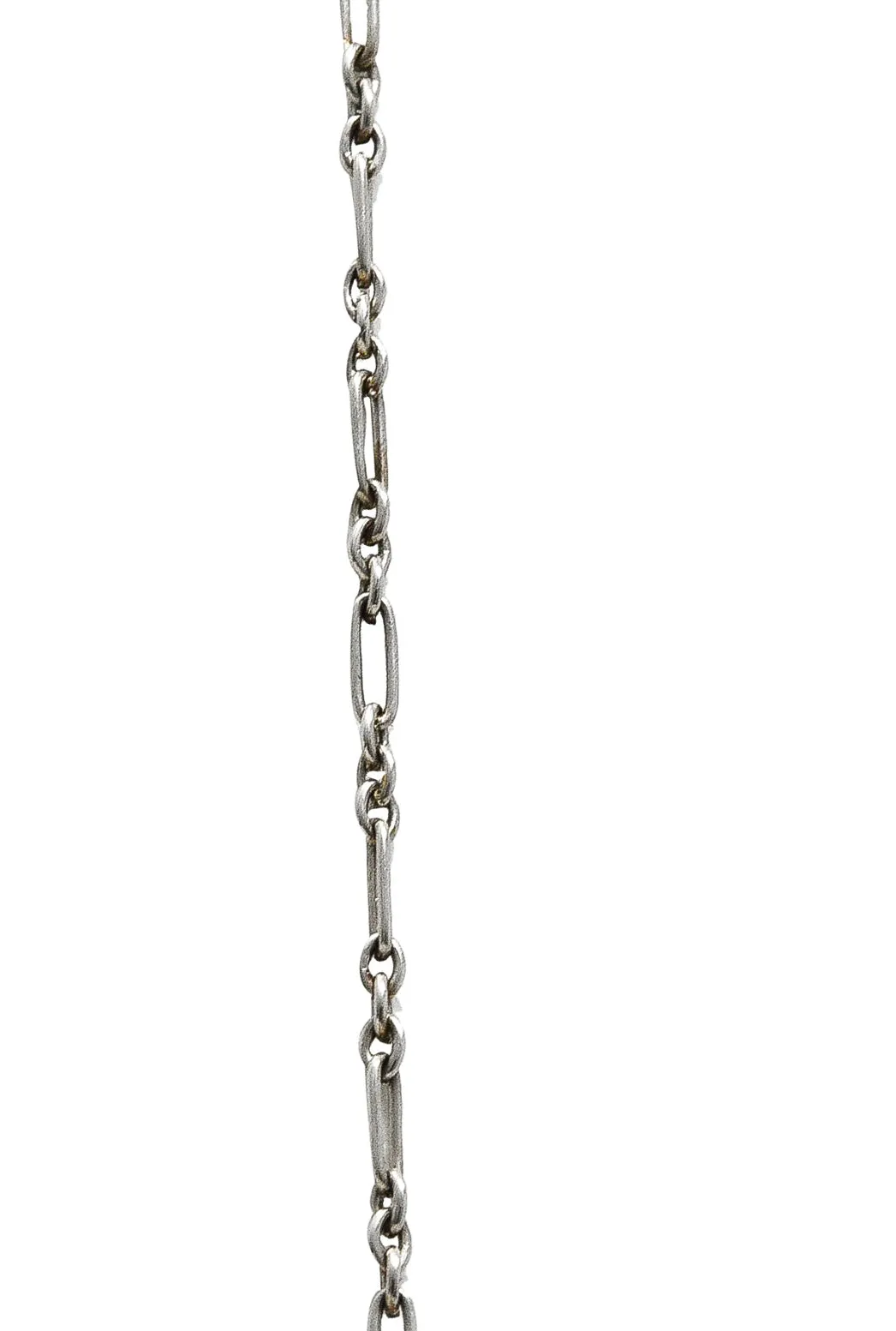 Art Deco Old Mine Diamond Moonstone Platinum Drop Antique Station Necklace