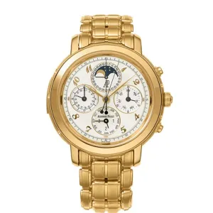 Audemars Piguet Jules Audemars Grande Complication 42mm Men's Watch - Ref: 25984BA.OO.1138BA.01 - White Chronograph Moonphase Dial, 18K Yellow Gold Bracelet