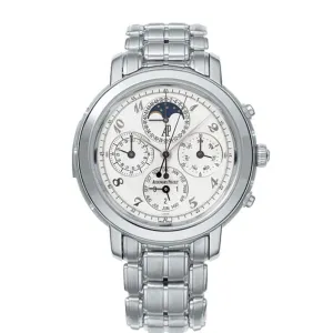 Audemars Piguet Jules Audemars Grande Complication 42mm Men's Watch - Ref: 25984PT.OO.1138PT.01 - White Chronograph Moonphase Dial, 18K White Gold Bracelet