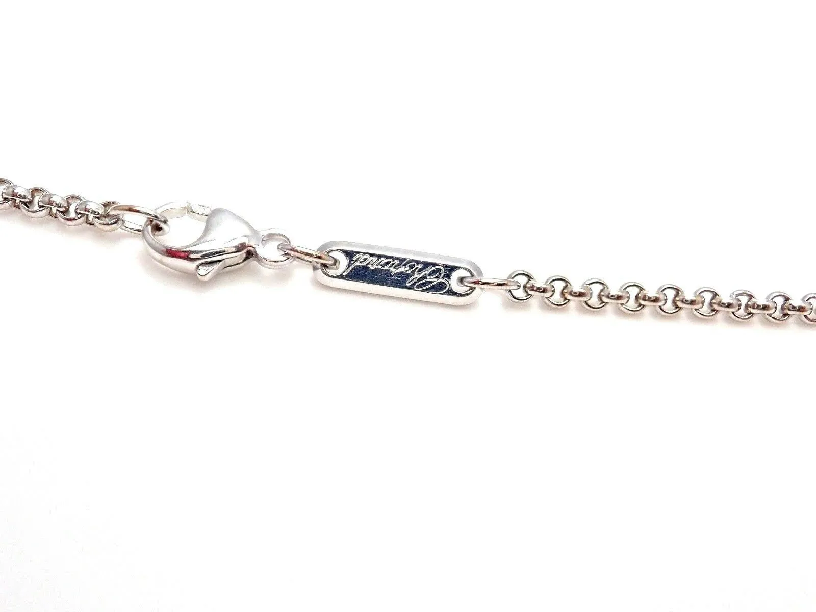 Authentic Chopard 18k White Gold Simple Chain Necklace 16.75"