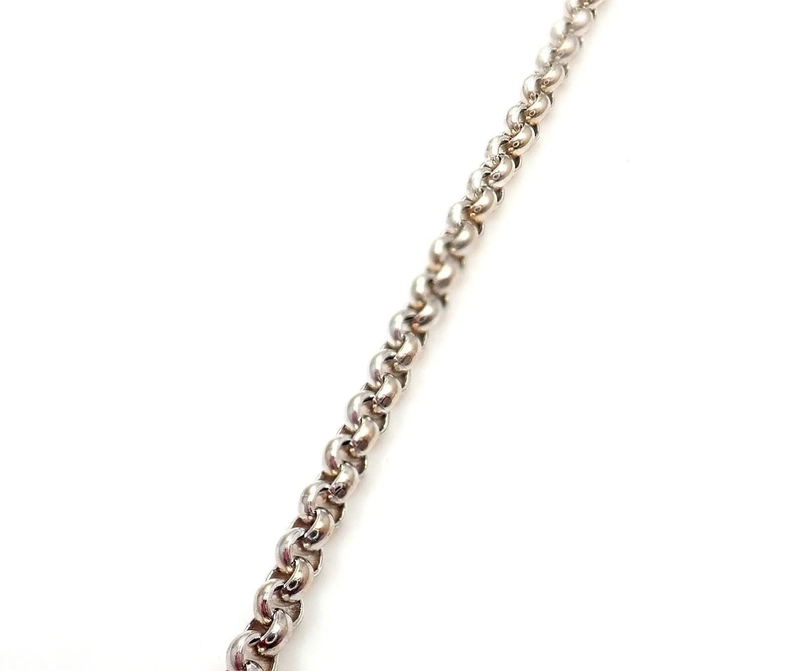 Authentic Chopard 18k White Gold Simple Chain Necklace 16.75"