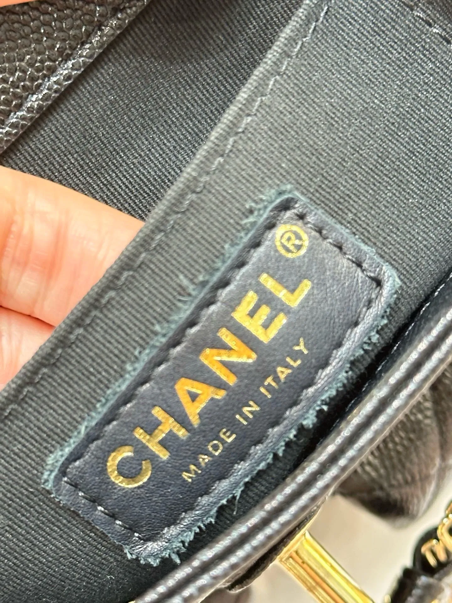 Chanel 23P Small Shiny Caviar Quilted Duma Pockets Drawstring Backpack Black GHW