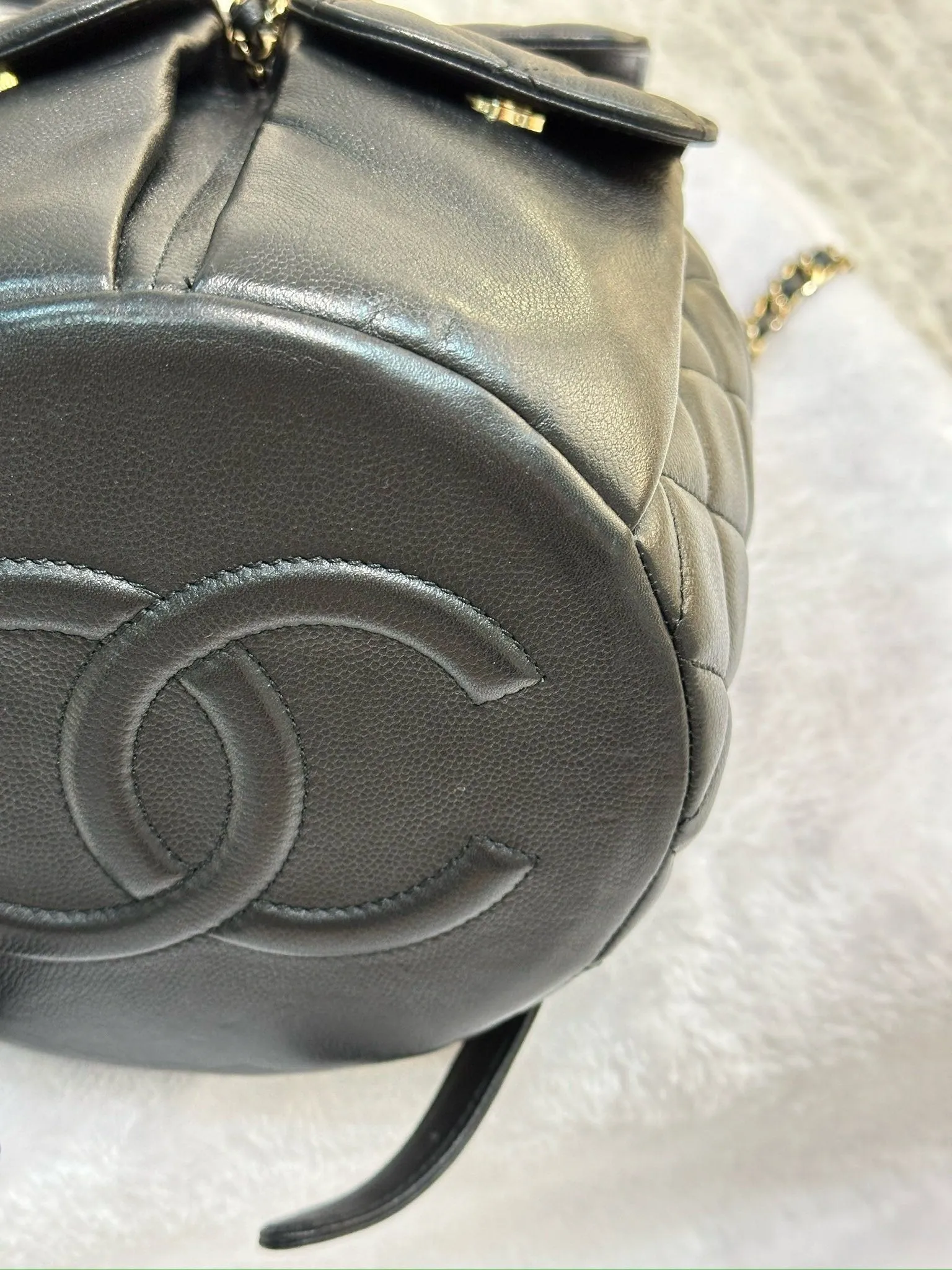 Chanel Caviar Quilted Pockets Backpack Black