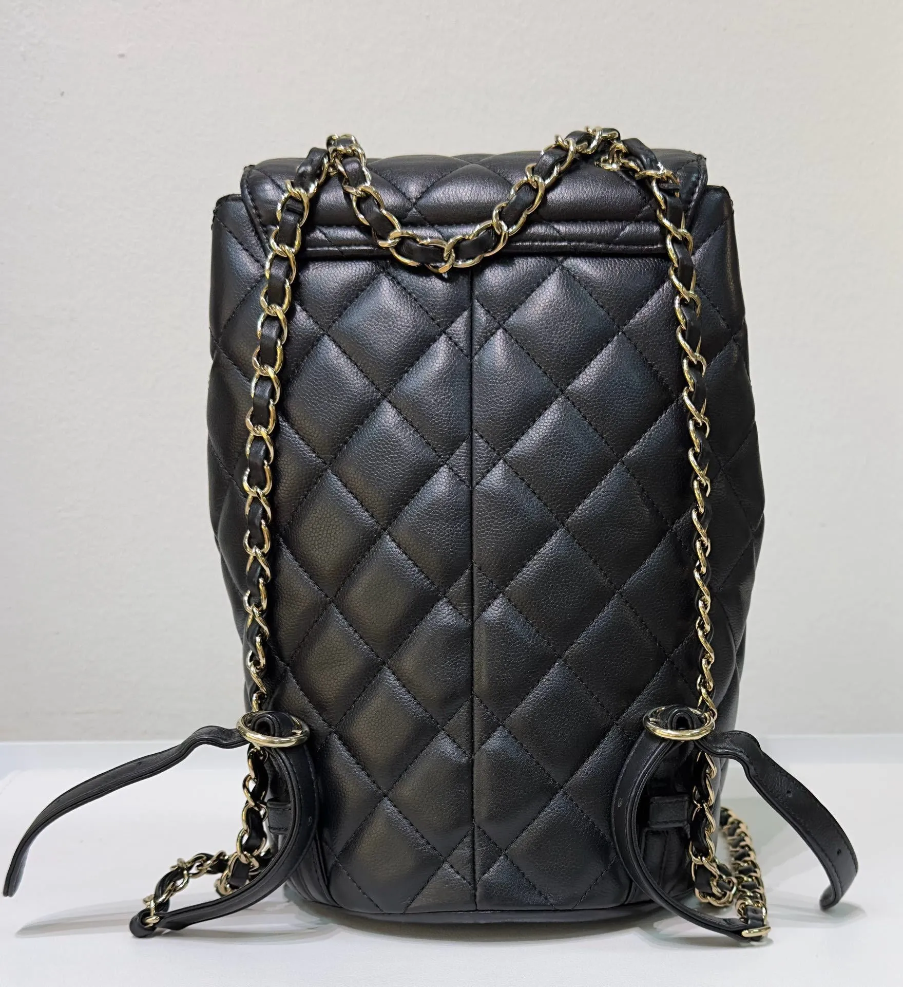 Chanel Caviar Quilted Pockets Backpack Black