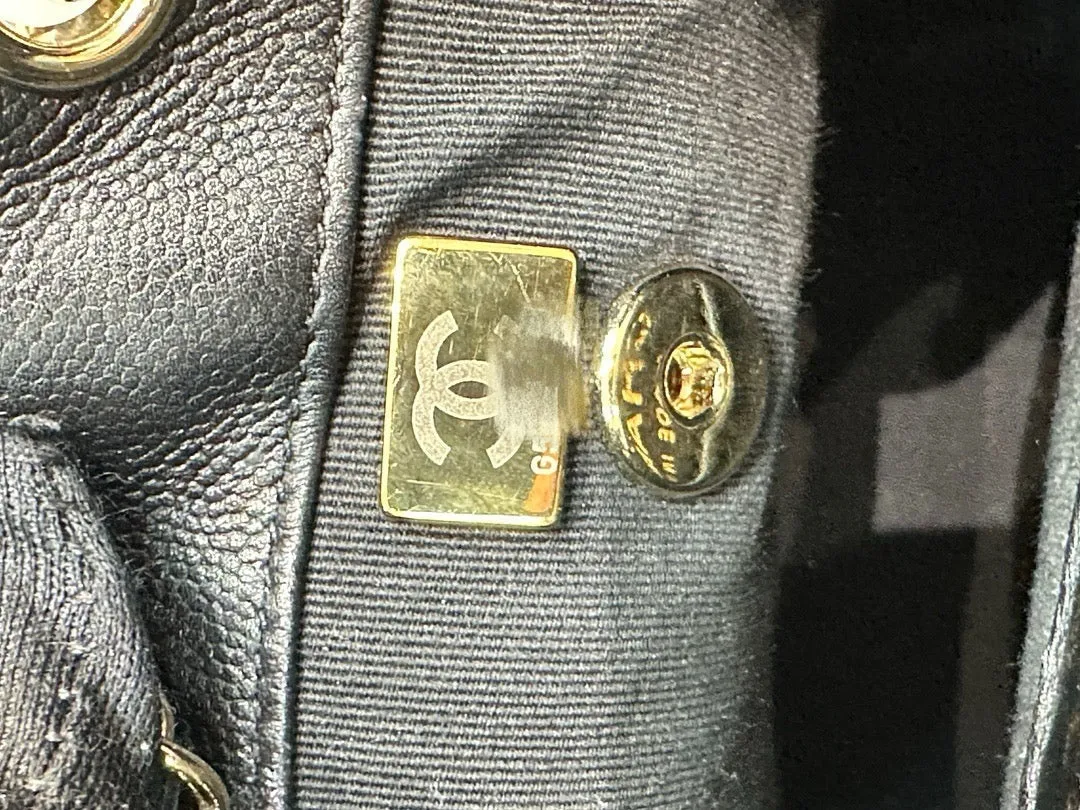 Chanel Caviar Quilted Pockets Backpack Black