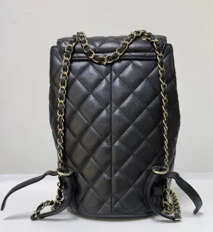 Chanel Caviar Quilted Pockets Backpack Black