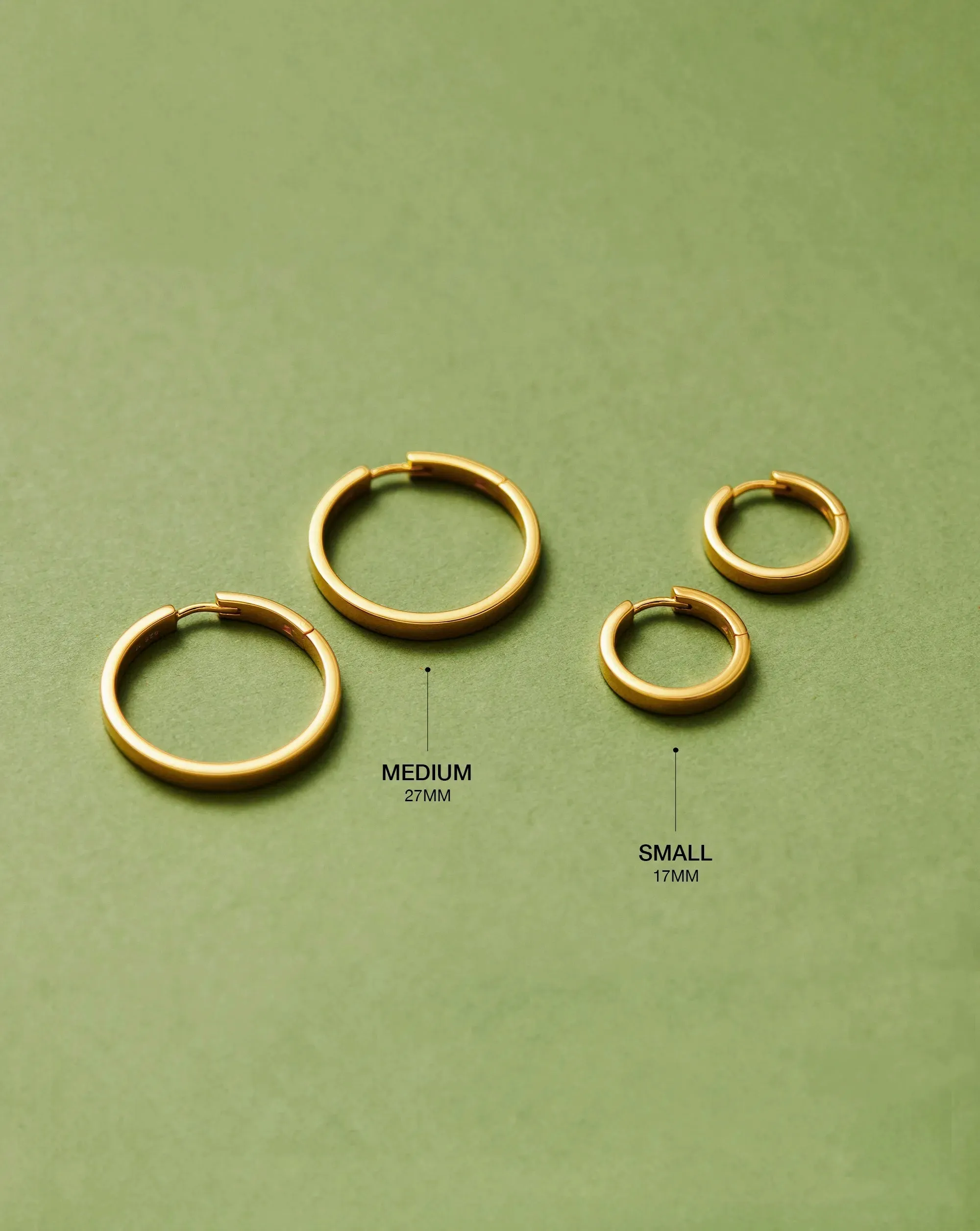 Classic Flat Small Hoop Earrings | 18k Gold Vermeil