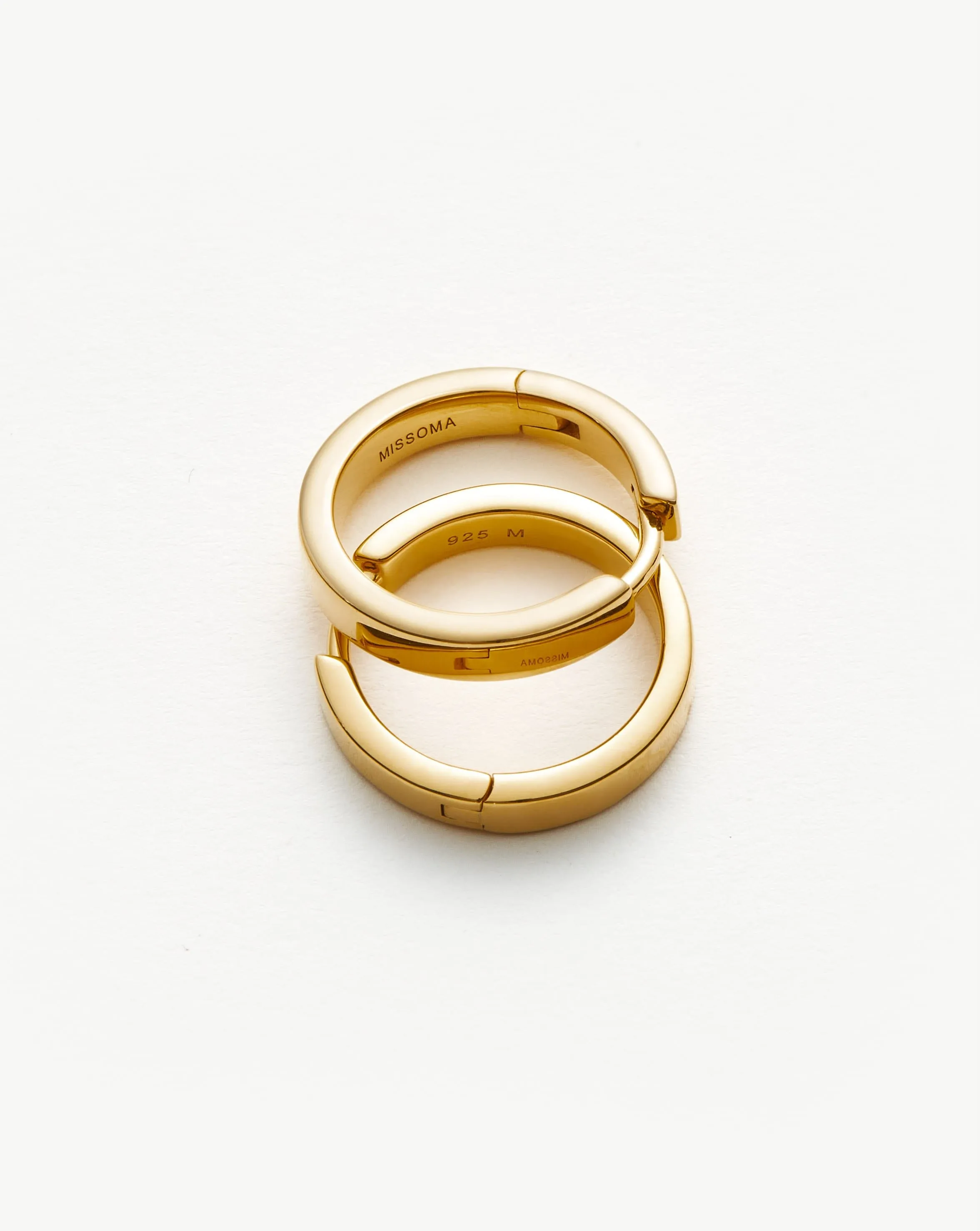 Classic Flat Small Hoop Earrings | 18k Gold Vermeil