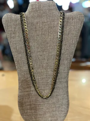 ESBE Gold & Black Long Necklace