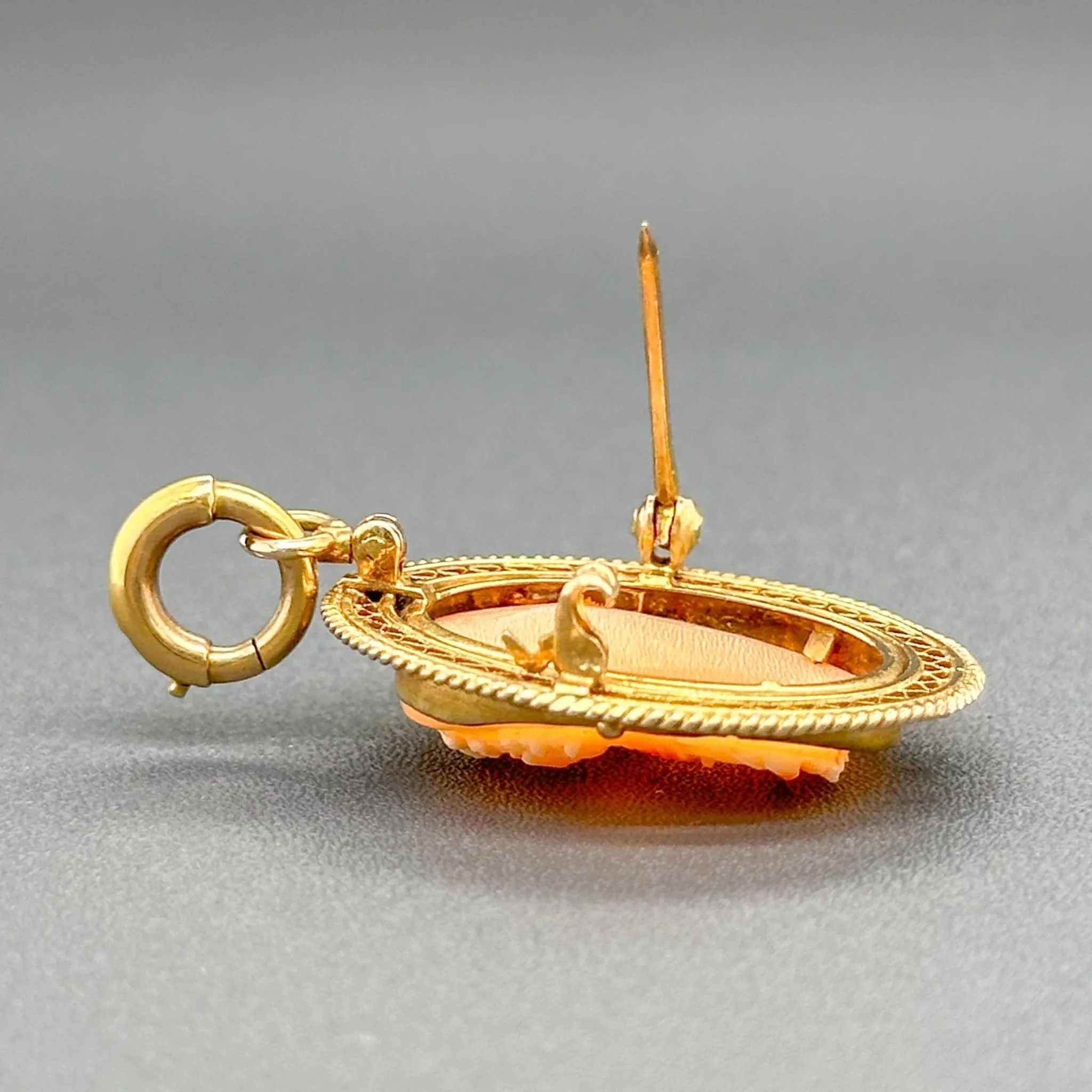 Estate 10K Y Gold Victorian Cameo Pin/Pendant