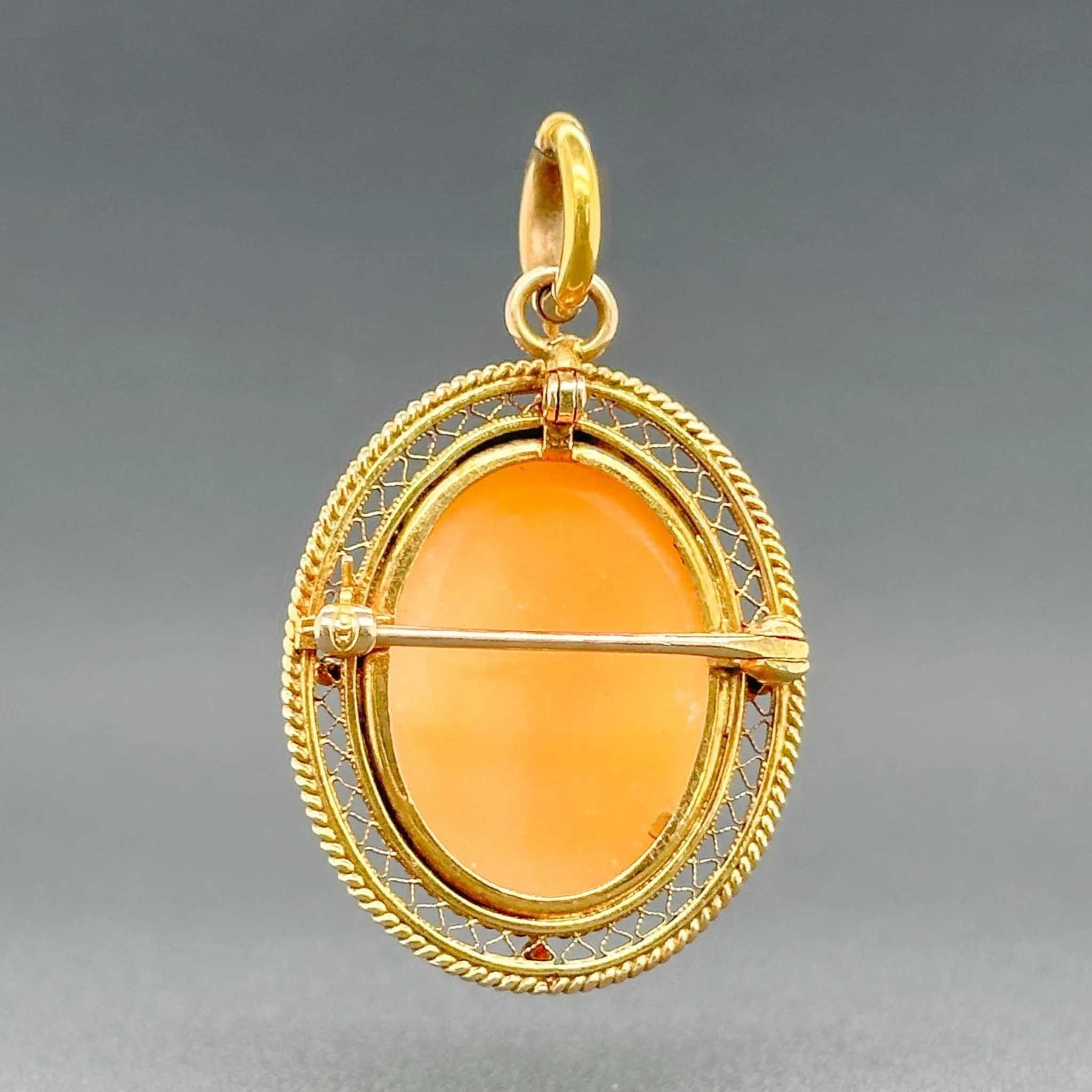 Estate 10K Y Gold Victorian Cameo Pin/Pendant