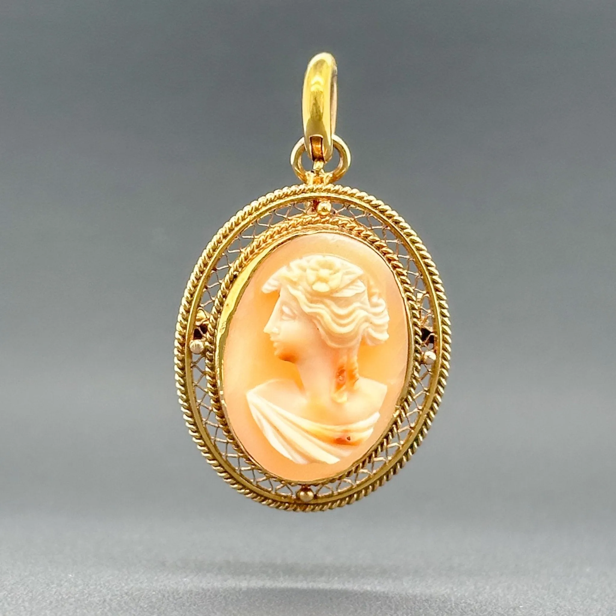 Estate 10K Y Gold Victorian Cameo Pin/Pendant