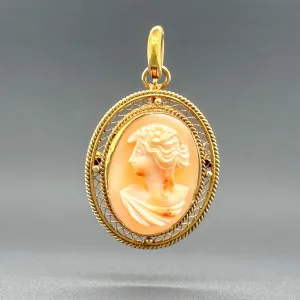 Estate 10K Y Gold Victorian Cameo Pin/Pendant