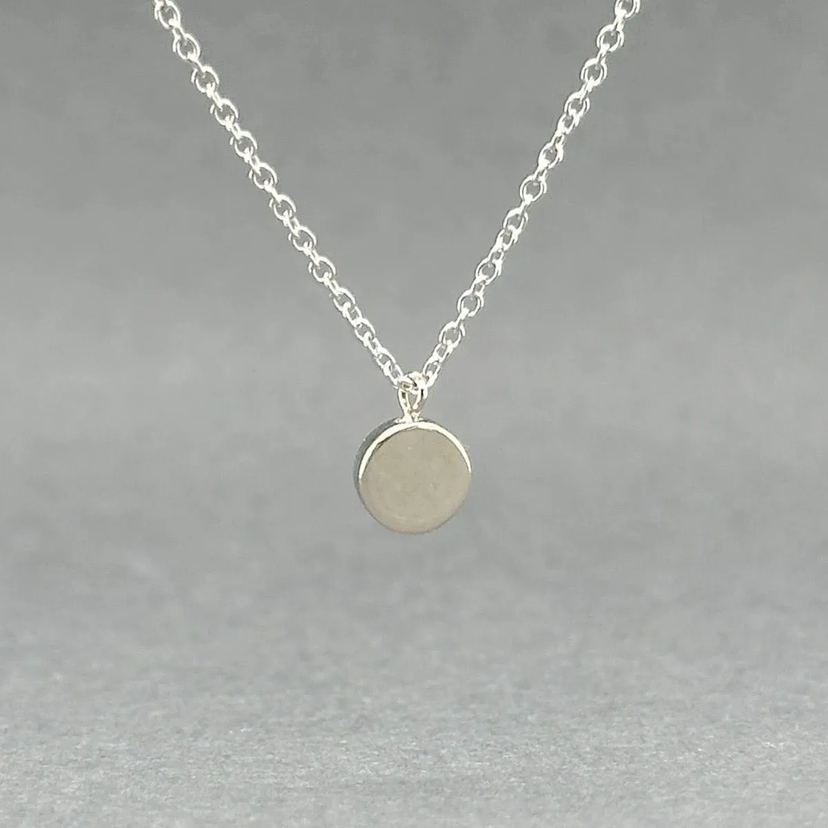 Estate 14K W Gold 0.03ct Sapphire & 0.02ctw Diamond Pendant