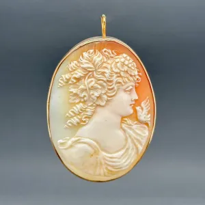 Estate 14K Y Gold Cameo Pin/Pendant