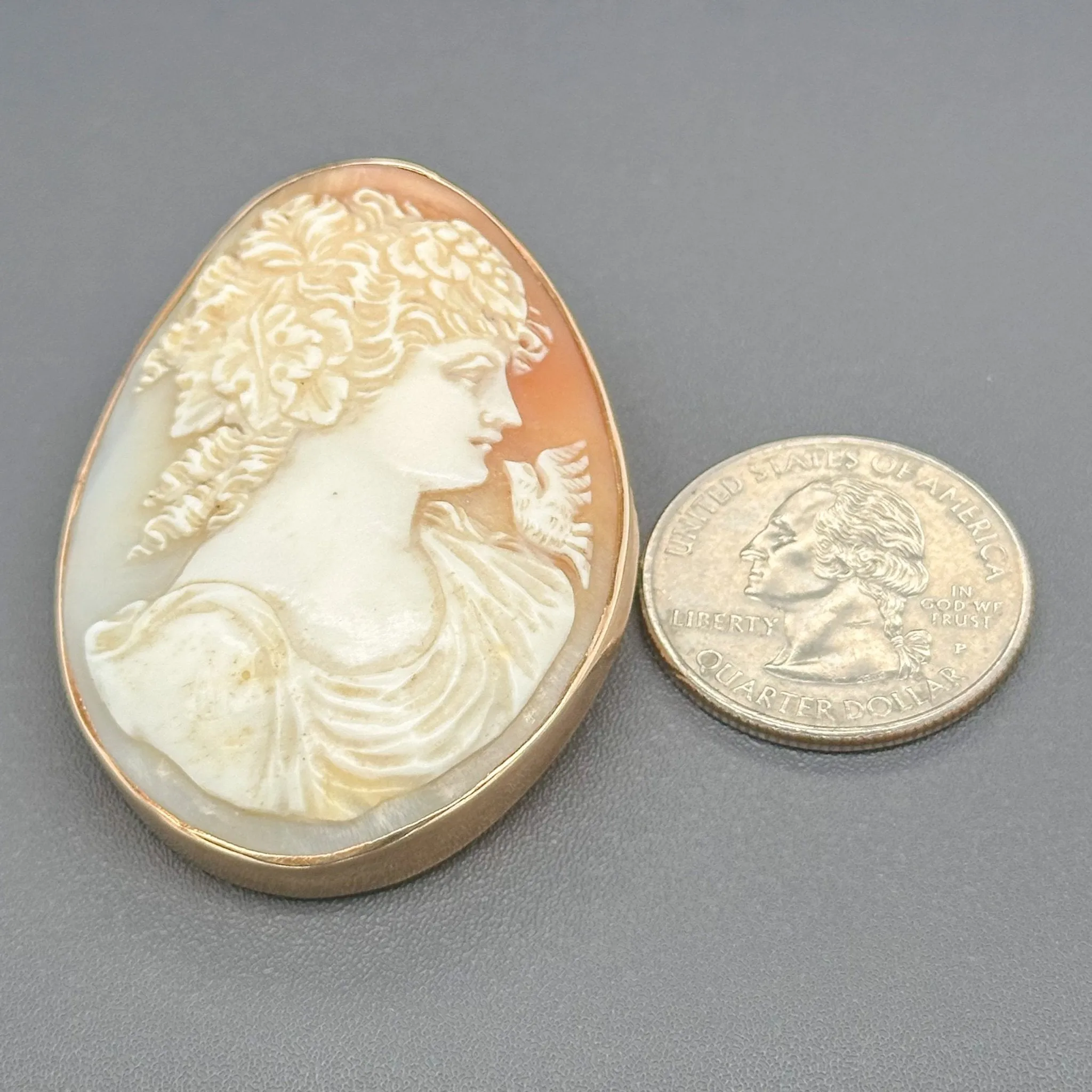 Estate 14K Y Gold Cameo Pin/Pendant