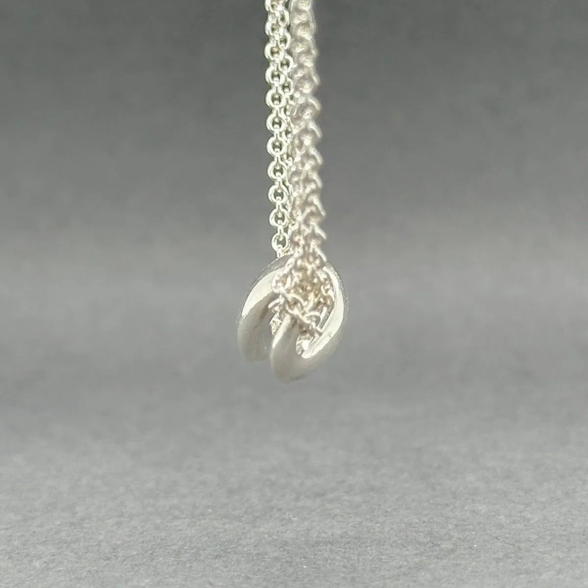 Estate Tiffany & Co. SS Double Chain Infinity Pendant