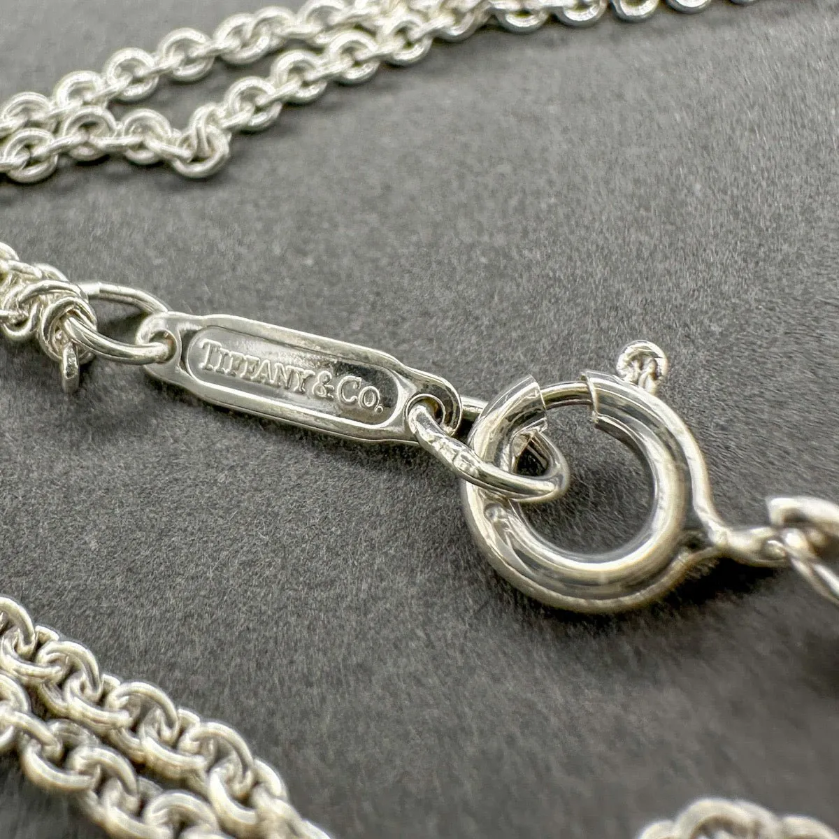 Estate Tiffany & Co. SS Double Chain Infinity Pendant