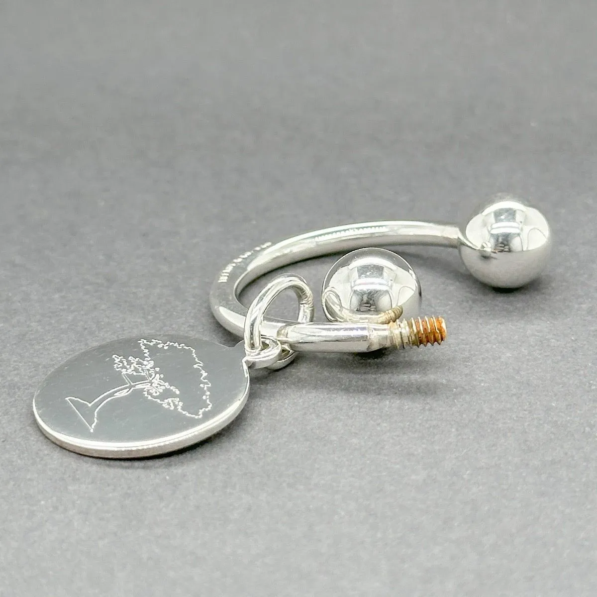 Estate Tiffany & Co. SS Tree Charm Key Ring