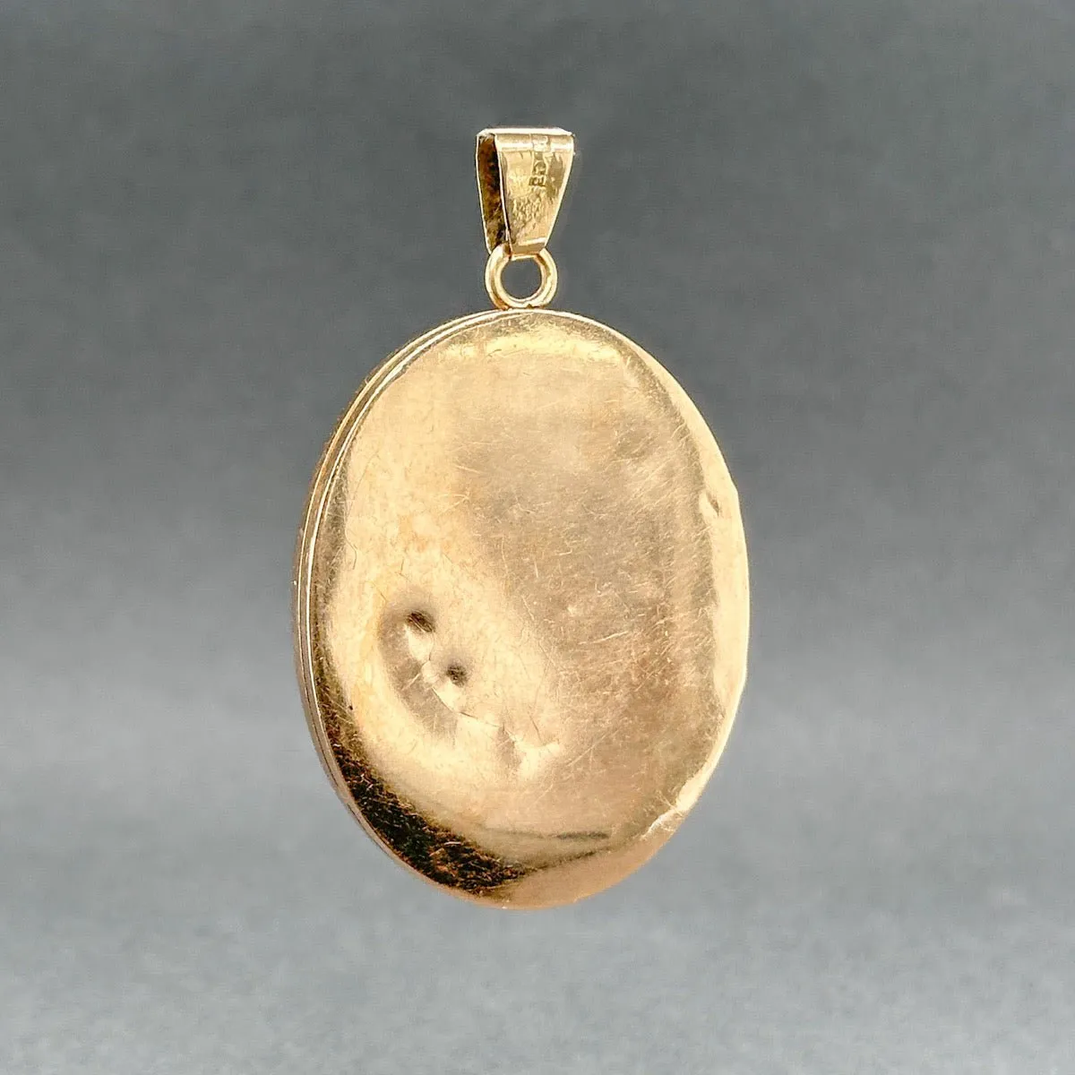 Estate Victorian 14K Y Gold 8.26ct Onyx Locket Pendant