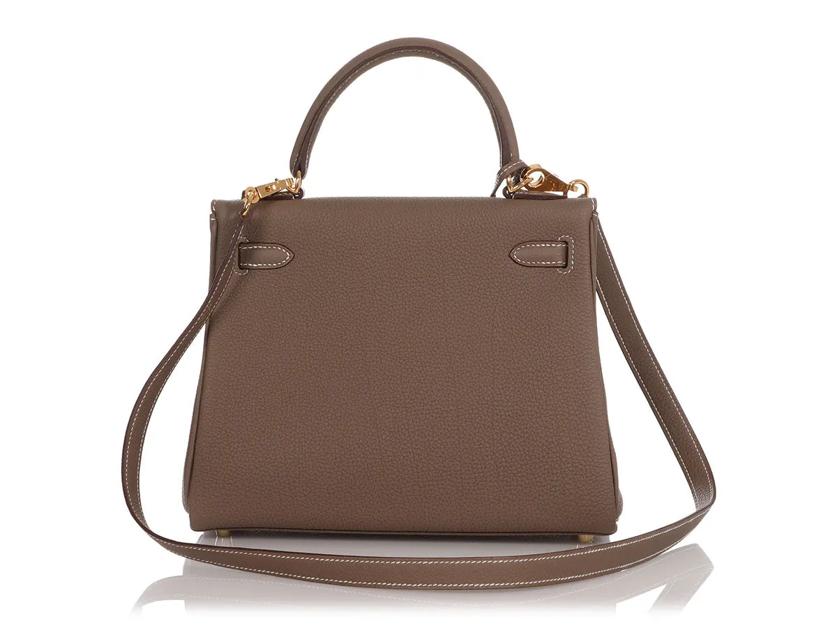 Herms Etoupe Togo Kelly 25