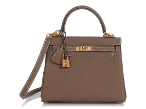 Herms Etoupe Togo Kelly 25