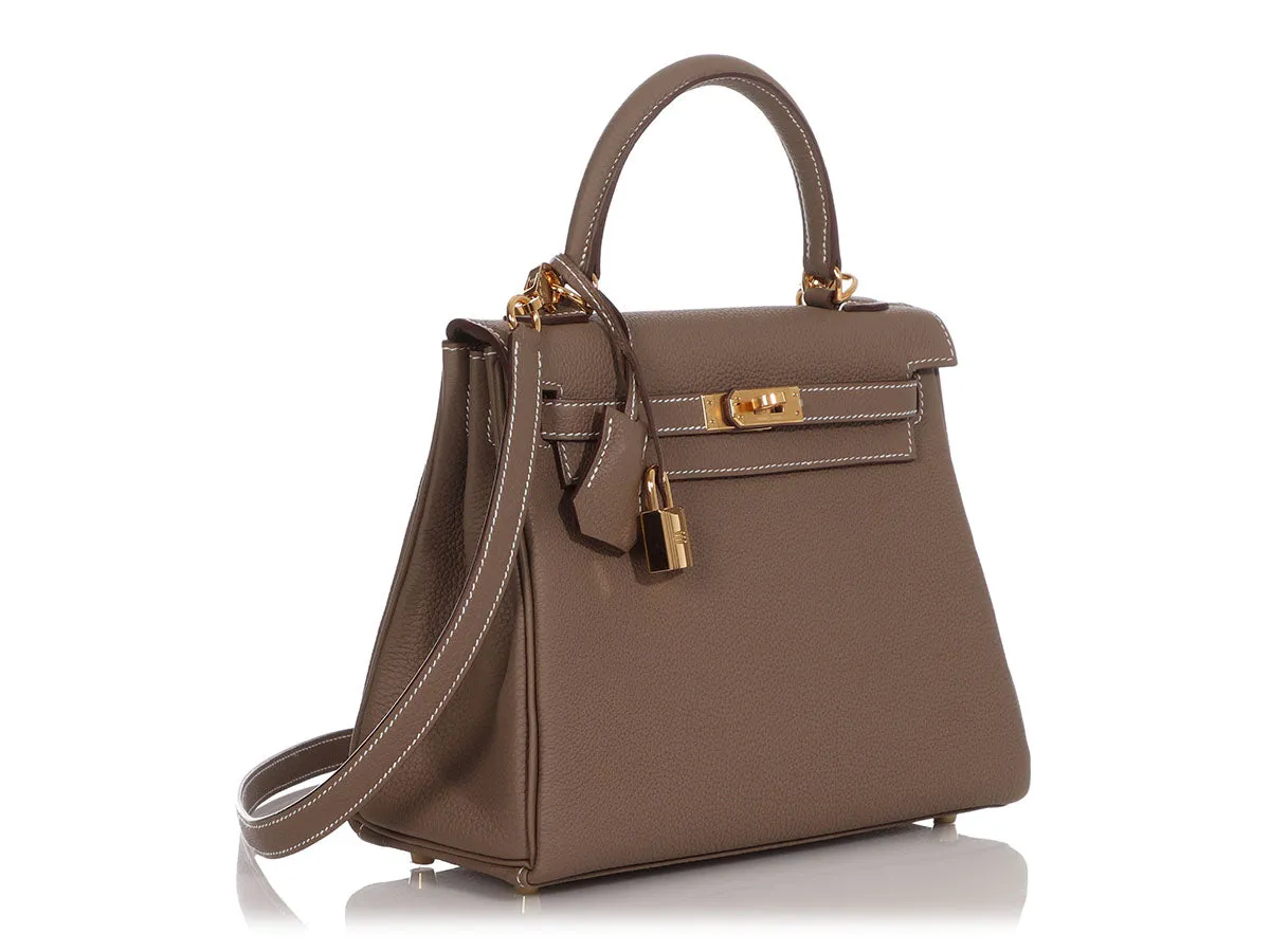 Herms Etoupe Togo Kelly 25