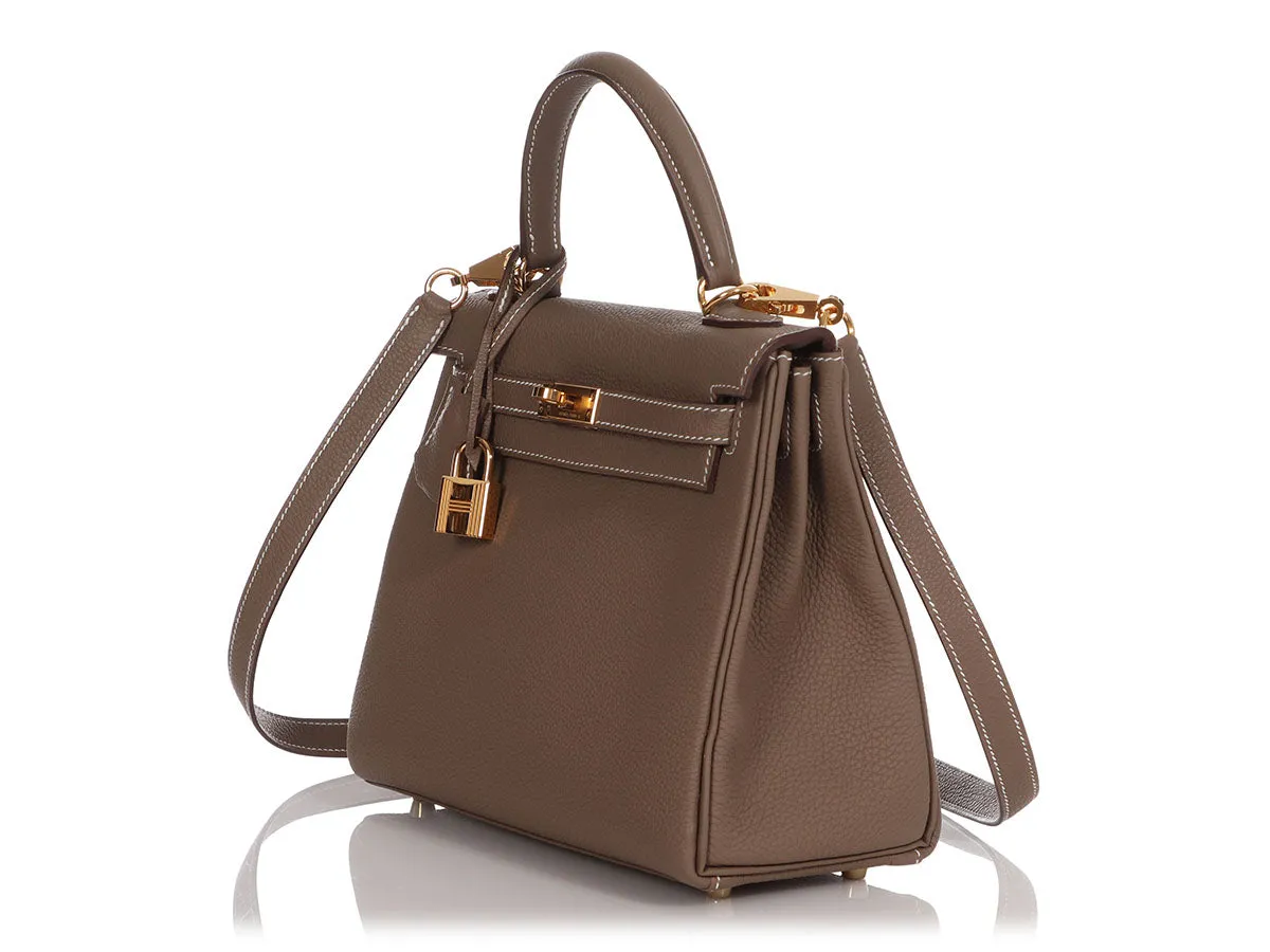 Herms Etoupe Togo Kelly 25