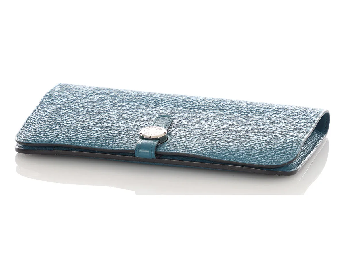 Herms Turquoise Clmence Dogon Wallet
