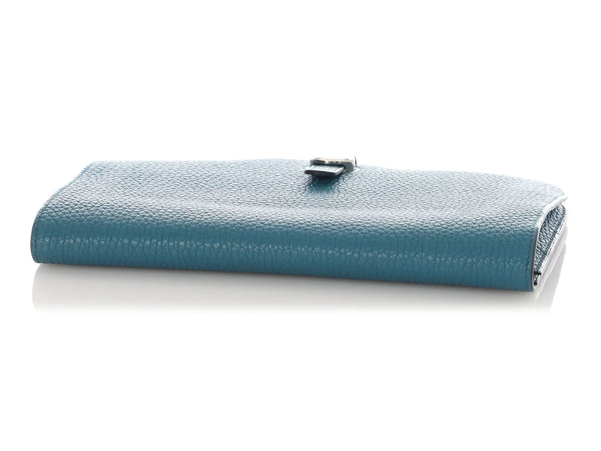 Herms Turquoise Clmence Dogon Wallet