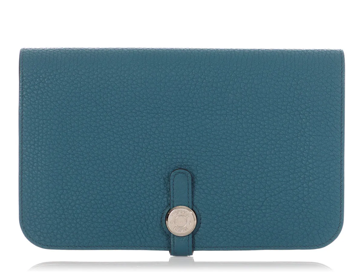 Herms Turquoise Clmence Dogon Wallet