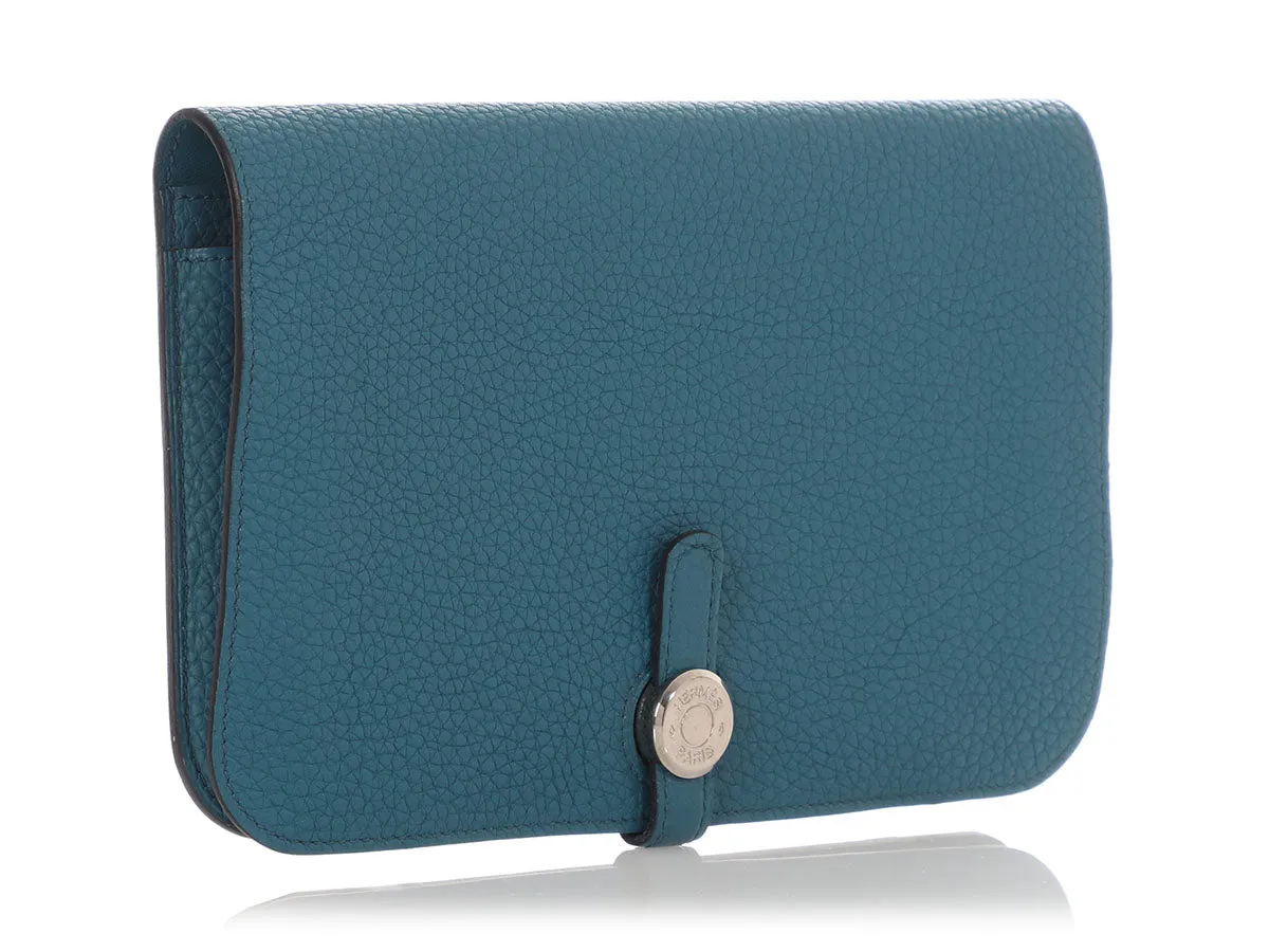 Herms Turquoise Clmence Dogon Wallet