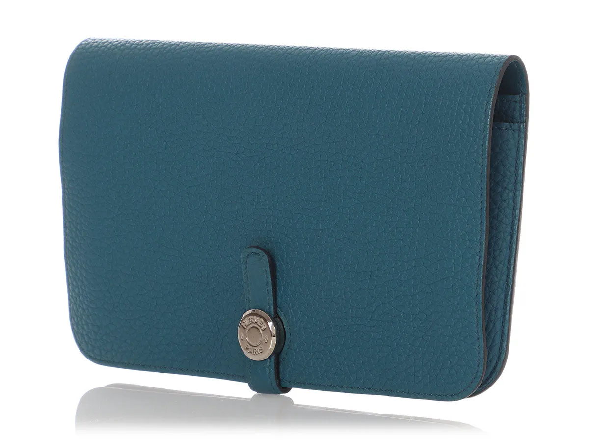 Herms Turquoise Clmence Dogon Wallet