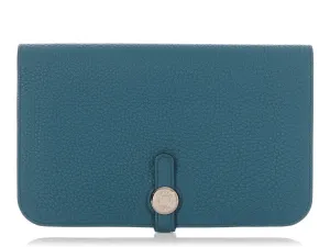 Herms Turquoise Clmence Dogon Wallet