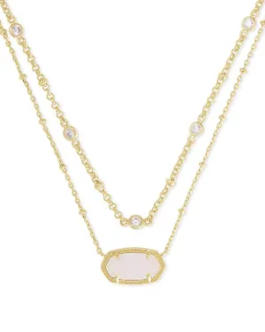 KENDRA SCOTT ELISA GOLD MULTI STRAND NECKLACE IN IRIDESCENT DRUSY 4217707118