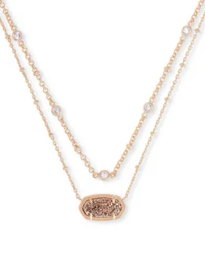 KENDRA SCOTT ELISA ROSE GOLD MULTI STRAND NECKLACE IN ROSE GOLD DRUSY 4217707120