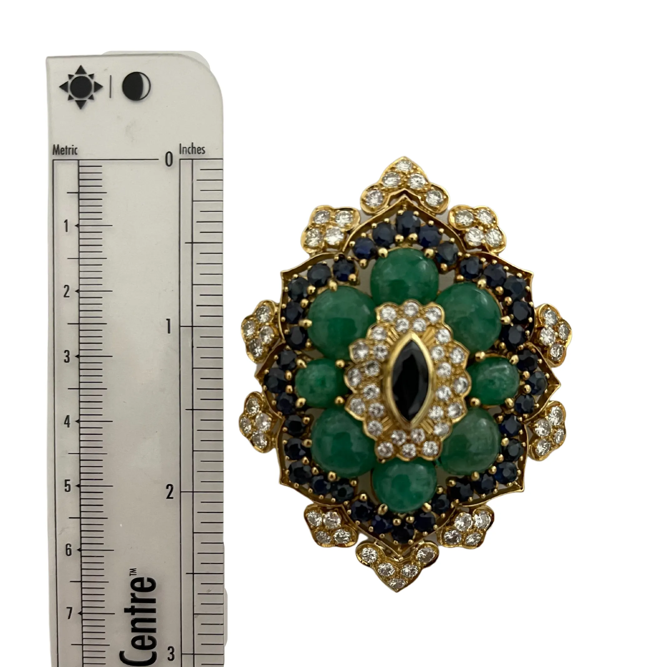 Retro Multi-Gemstone Pendant/Brooch (C.1950)