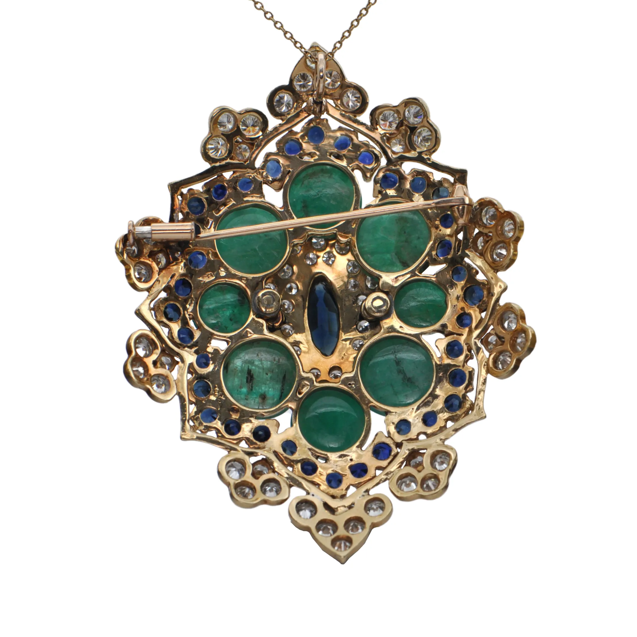Retro Multi-Gemstone Pendant/Brooch (C.1950)