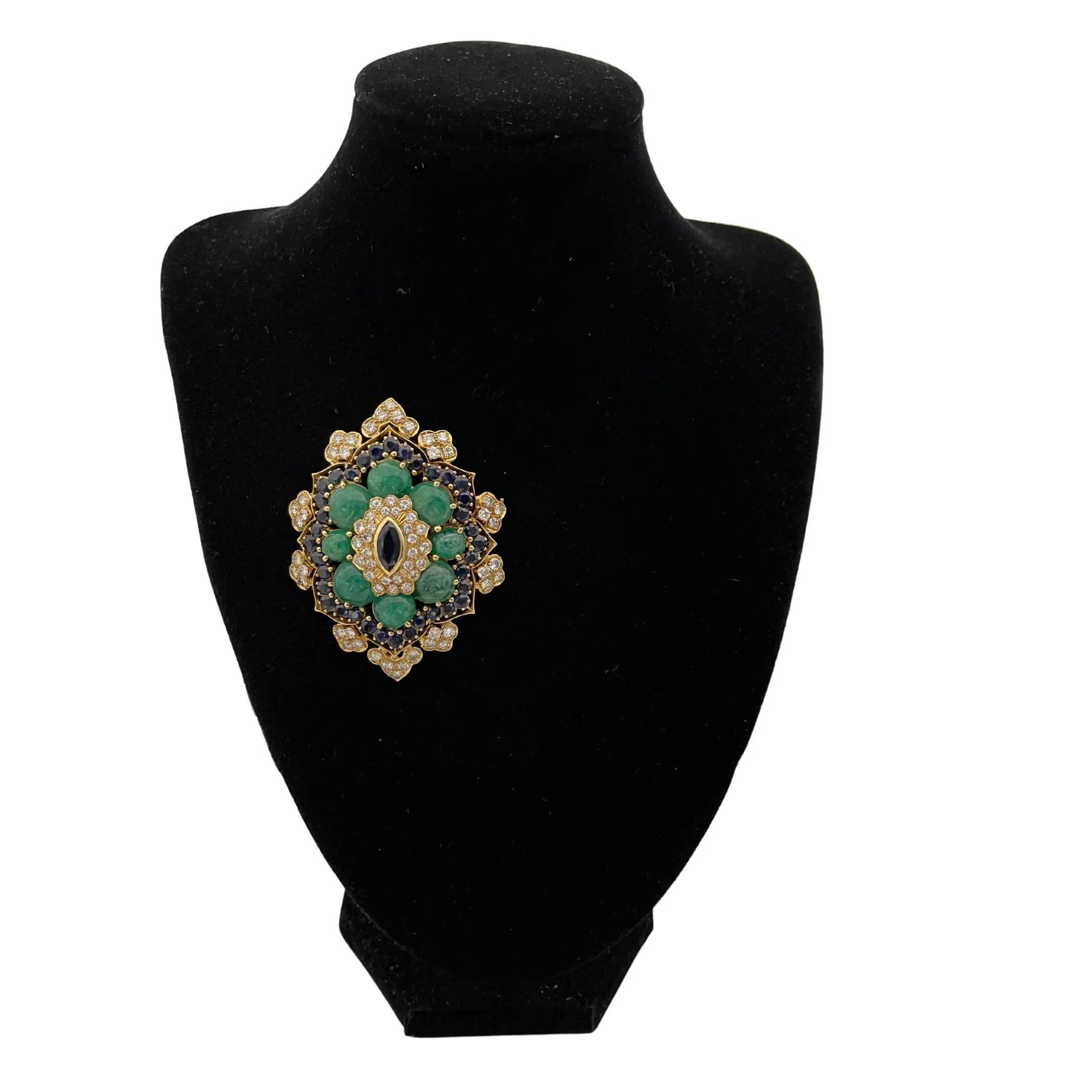 Retro Multi-Gemstone Pendant/Brooch (C.1950)