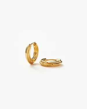 Ridge Mini Hoop Earrings | 18k Gold Plated