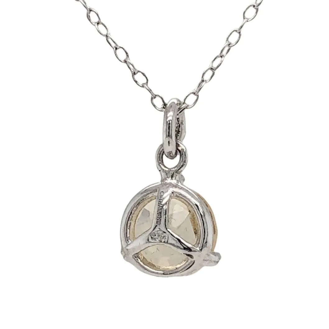 SS 1.27ct Lemon Quartz Pendant