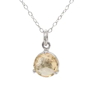 SS 1.27ct Lemon Quartz Pendant