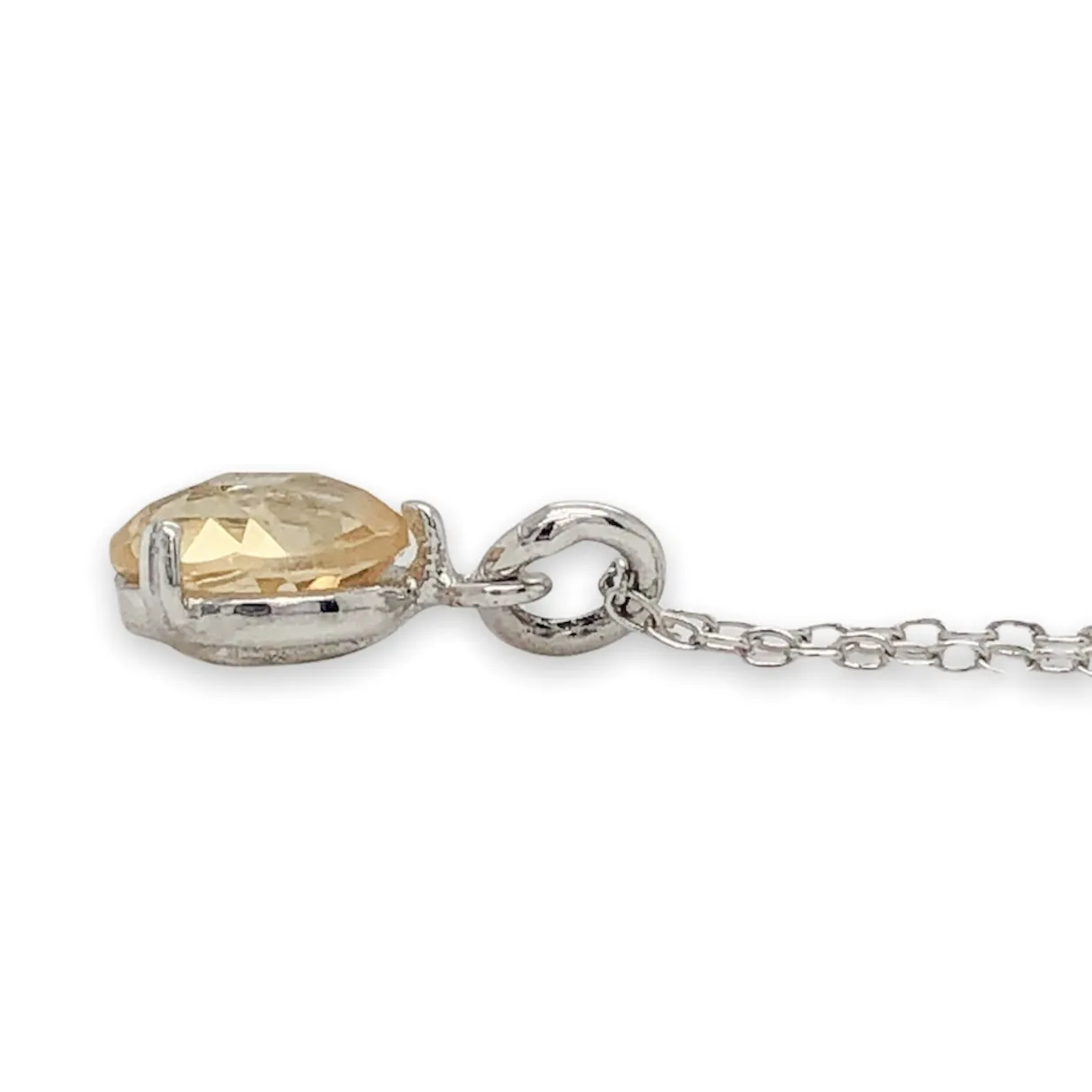 SS 1.27ct Lemon Quartz Pendant